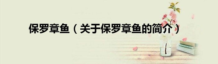 保羅章魚（關(guān)于保羅章魚的簡(jiǎn)介）