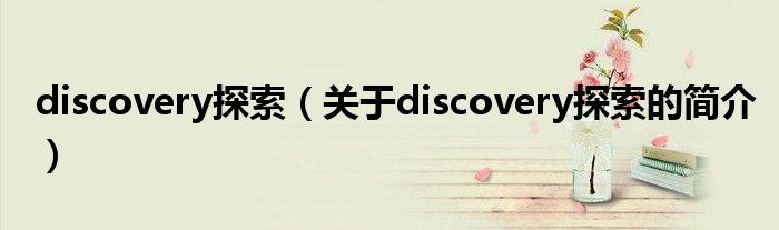 discovery探索（關(guān)于discovery探索的簡(jiǎn)介）