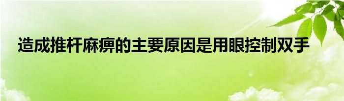 造成推桿麻痹的主要原因是用眼控制雙手