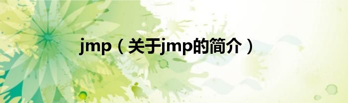 jmp（關(guān)于jmp的簡(jiǎn)介）