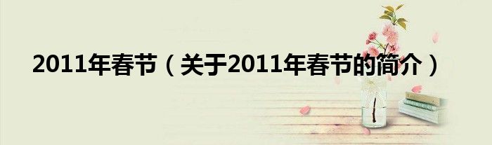 2011年春節(jié)（關于2011年春節(jié)的簡介）