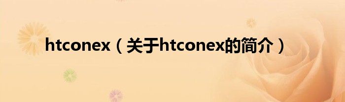 htconex（關(guān)于htconex的簡(jiǎn)介）