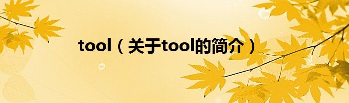 tool（關(guān)于tool的簡(jiǎn)介）