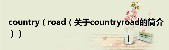 country（road（關(guān)于countryroad的簡介））