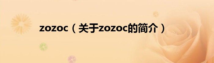 zozoc（關(guān)于zozoc的簡(jiǎn)介）