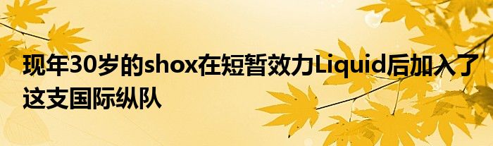 現(xiàn)年30歲的shox在短暫效力Liquid后加入了這支國際縱隊(duì)