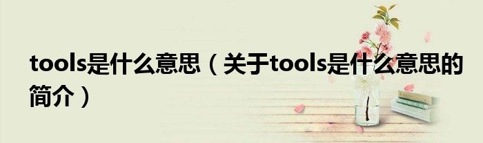 tools是什么意思（關(guān)于tools是什么意思的簡(jiǎn)介）