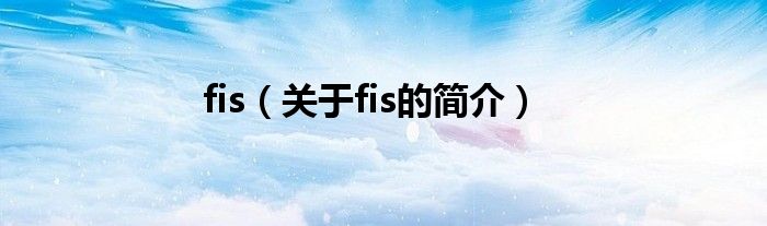 fis（關(guān)于fis的簡(jiǎn)介）