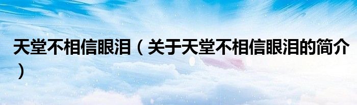 天堂不相信眼淚（關(guān)于天堂不相信眼淚的簡(jiǎn)介）