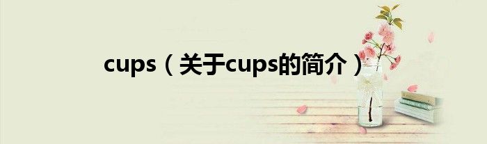 cups（關(guān)于cups的簡(jiǎn)介）