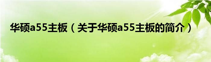 華碩a55主板（關(guān)于華碩a55主板的簡(jiǎn)介）