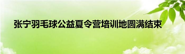 張寧羽毛球公益夏令營(yíng)培訓(xùn)地圓滿結(jié)束