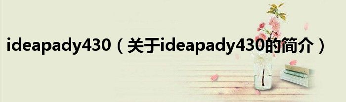 ideapady430（關(guān)于ideapady430的簡介）