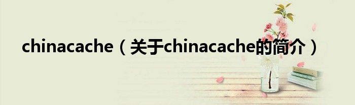 chinacache（關(guān)于chinacache的簡介）