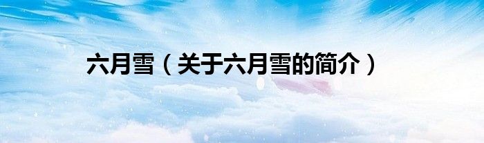 六月雪（關(guān)于六月雪的簡(jiǎn)介）