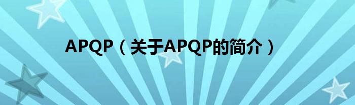 APQP（關于APQP的簡介）