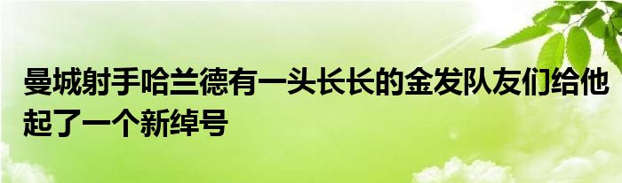 曼城射手哈蘭德有一頭長長的金發(fā)隊友們給他起了一個新綽號