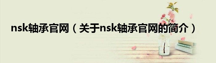 nsk軸承官網(wǎng)（關(guān)于nsk軸承官網(wǎng)的簡介）