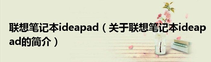 聯(lián)想筆記本ideapad（關(guān)于聯(lián)想筆記本ideapad的簡(jiǎn)介）