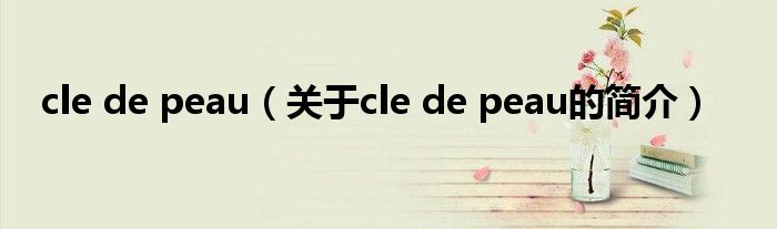 cle de peau（關(guān)于cle de peau的簡介）