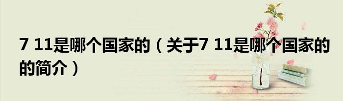 7 11是哪個(gè)國(guó)家的（關(guān)于7 11是哪個(gè)國(guó)家的的簡(jiǎn)介）