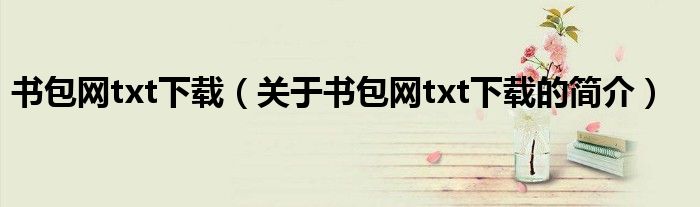 書包網(wǎng)txt下載（關于書包網(wǎng)txt下載的簡介）