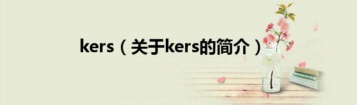 kers（關于kers的簡介）