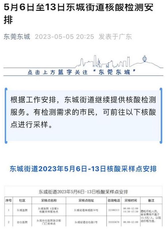 東莞街道連續(xù)八天發(fā)布核酸檢測(cè)通知，居民產(chǎn)生困惑